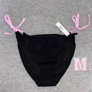 Victoria’s Secret PINK Limited Edition Black and Pink String Bikini Bottom - MD